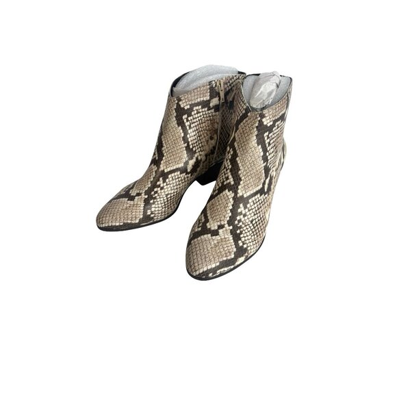 INC IDRA Snake Print Ankle Boots Womens 7.5 New Other - Picture 1 of 11